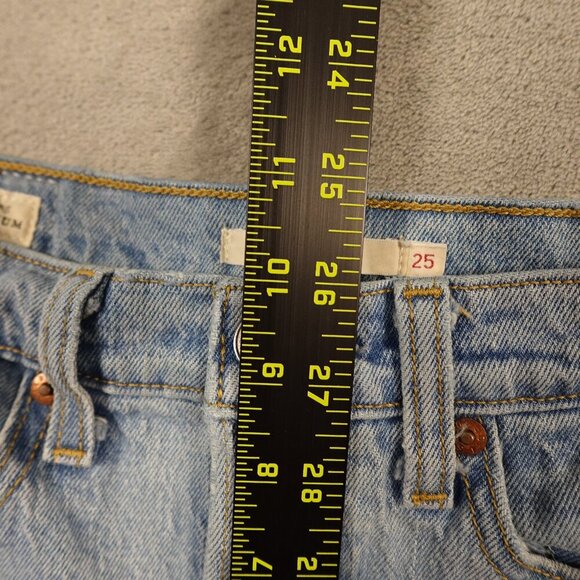 Levi's jeans Wedgie Straight women's 25 light wash blue red tab big E premium - Picture 6 of 16